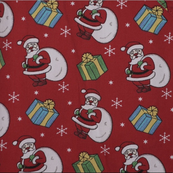 Santa Claus and presents scrub top - Picture 3 of 7